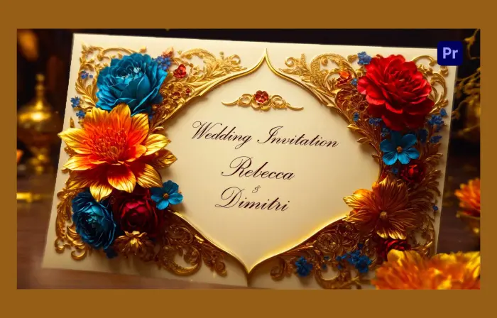 Stunning 3D Flower Wedding Invitation Slideshow